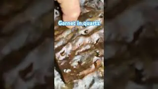 Garnet in quartz veins. #crystal #amethyst #gemstone #agate