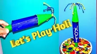 DIY Holi craft /Holi craft pichkari with paper /Holi art and craft ideas.