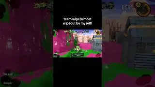 team wipe/almost wipeout by myself! #splatoon #shorts