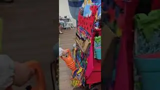 Houston mascot party character Blue Shepard dog, bluey, sugarland at playstreet museum claw #bluey