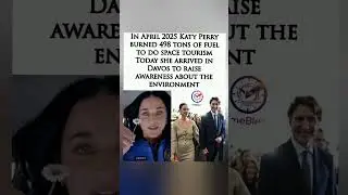 🔥Burning 498 tons of fuel to talk climate in Davos🚀 #SpaceTourism #Climate #Davos #Facts #katyperry