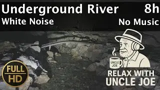 Full HD HDR &ndash; Пещера подземной реки &ndash; white noise echo water &ndash; 8H