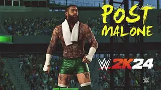 Post Malone Entrance (Post Malone & Friends Pack!) | WWE 2K24 | 4k