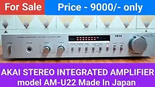 AKAI STEREO INTEGRATED AMPLIFIER model AM-U22 Made In Japan Nice Sound Quality Contact No-8750424840