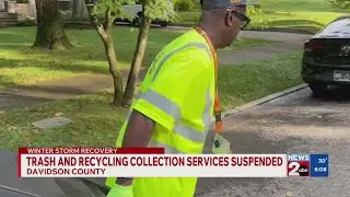 Trash, recycling collection services suspended in Davidson County