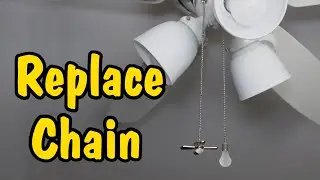 How to Replace Part of a Pull Chain on a Ceiling Fan (switch to different style/repair snap in two)
