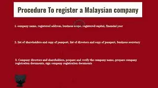 Procedure To register a Malaysian company