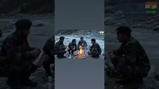 Indian Army Soldiers Enjoy Fire Camp in the Mountains 🔥🇮🇳