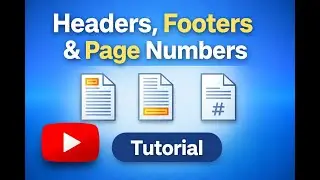 MS Word Header, Footer & Page Number Tutorial | Step-by-Step Guide