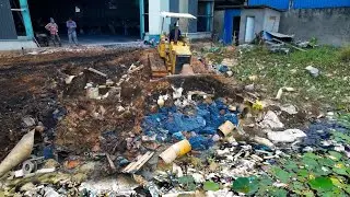Fantastic Full Complete Project!! Fill Land! Garbage Dump & Clear Pushing Trash By Skill Dozer D37p