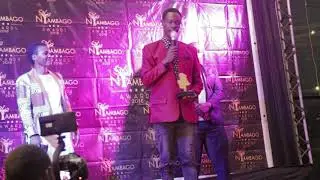 #NYAMBAGOAWARDS2018,BEST MALE PRESENTER ENTERTAINMENT BENEDICT NGELANGELA AKIPOKEA TUZO YAKE
