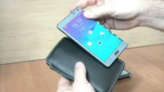 Samsung Galaxy Note Edge, Note 4 - Genuine Lamb Leather Premium Pocket Case Cover Pouch