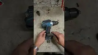 Repairing a Makita DHP458 cordless drill with a burnt out motor.