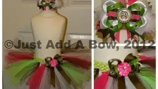 HOW TO: Tie or Attach a Bow or Flower onto a Tutu by Just Add A Bow