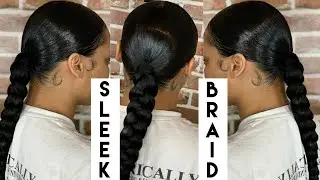 Slick Pony with braid using Murray’s Beeswax and Freeze It MEGA FREEZE EXTREME HOLD hair spray