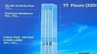 J Tower 3, the tallest Residencial condo in Phnom Penh, Cambodia, 77 stories luxury condominium不動産視察