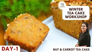 Eggless Nut & Carrot Tea Cake | Best ever tea and travel cake