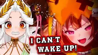 VTuber-блогер, занимающаяся обучением вокалу, реагирует на крик Джиджи Мурин, которая кричит «Ожи...