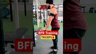 BFR Training TRICEPS🩸Blood Flow Restriction Arms #bfrtraining
