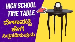 High School Model Time Table | 8th to 10th Class Time Table | Karnataka High School Time Table 2024