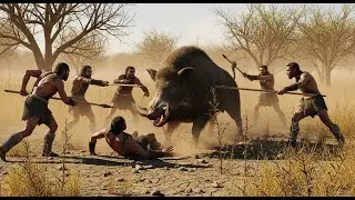 The First Wild Boar Hunt of Early Humans&rdquo; &rarr; clear context & SEO-friendly #funnyaniml#PrehistoricLife
