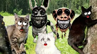 Никиса и Чика ЗАБЛУДИЛИСЬ в Лесу! Звери ZOONOMALY Окружают Кошек...