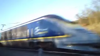 Eurostar Class 373 Power Cars New Livery From Brussels Speeding Pass Boxley For London 13/12/14