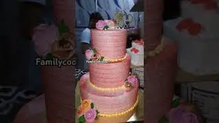 Ring ceremony cake design 3 layer #cake #food #virall #short #viralvideo #familycookies