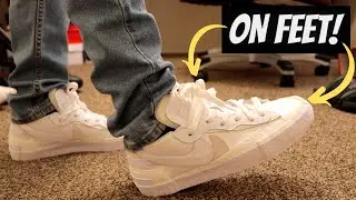 Распаковка Nike Blazer Low x Sacai White + На ногах!