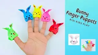 BUNNY FINGER PUPPET / Paper Crafts For School / Paper Craft / Easy kids craft ideas / Rabbit