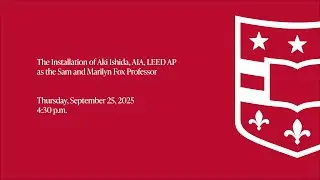 Installation of Aki Ishida, AIA, LEED AP