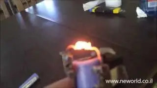 Electric Lighter from li-ion battery cell - home made מצית חשמלית מסוללת ליתיום