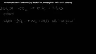 Balancing Combustion Equations for Alcohols