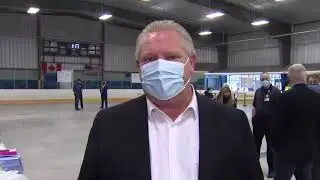 Premier Doug Ford tours vaccination site (Jan 27, 2021)