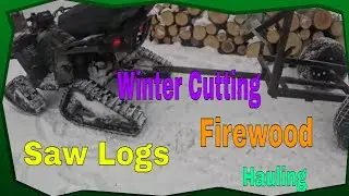 Winter Woodcutting Adventures: Chopping Firewood In The Snow! Ep 135