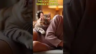 When Cats Get Themselves Stuck Instant Regret #shorts #short #youtubeshorts #cat