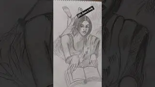 how to draw a woman art #art #lady #yt #shorts #beautiful #hounar