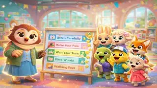 🎒 Learn Classroom Rules with Sunny Paws Class Fun Kids Episode