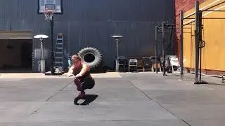 Cossack squat to pistol raise
