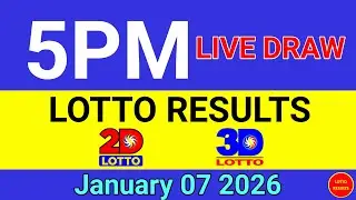 Lotto Result Today 5pm Draw January 07 2026 Tuesday | Pcso Live result #pcsolottoresults