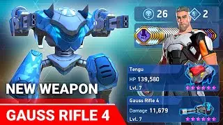 New Weapon - Gauss Rifle 4 with Tengu - Mech Arena - Max LVL
