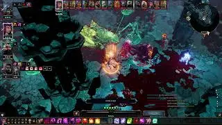 DOS2 Tactician fight: The devourer with a level 14 party (Physical) 1 round