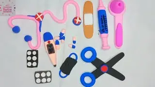 how to make doctor set | Barbie Doll doctor kit | polymer clay