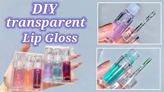 DIY Transparent clear lip gloss || DIY transparent shimmery shiny lip gloss || DIY CLEAR LIP GLOSS