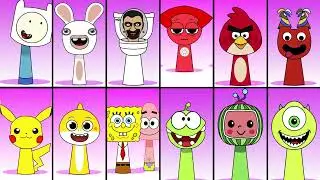 Sprunki OC Mix Challenge Colors White & Red & Yellow And Green