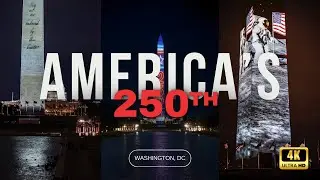 Full Washington Monument Light Show 4K | America 250 Anniversary | Washington DC