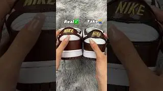 Real Vs Fake Brown Supreme Nike Dunks #sneakerhead #sneakers #viral