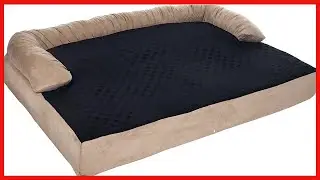 Quality product -  Layer Orthopedic Dog Sofa with Cooling Gel, Memory Foam and Neck Bolster by PETMA