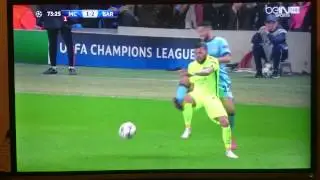 Manchester City - Barcelona /Ga&euml;l Clichy/red card