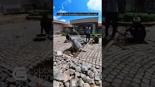 Cobble Stone Work Timelapse | A day in 60 seconds | Start to Finish #cobblestone #stonework